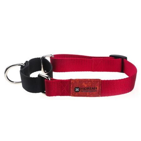 レインボー 犬用ハーフチョーク首輪 レッド×ブラック 商品写真